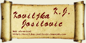 Koviljka Jošilović vizit kartica